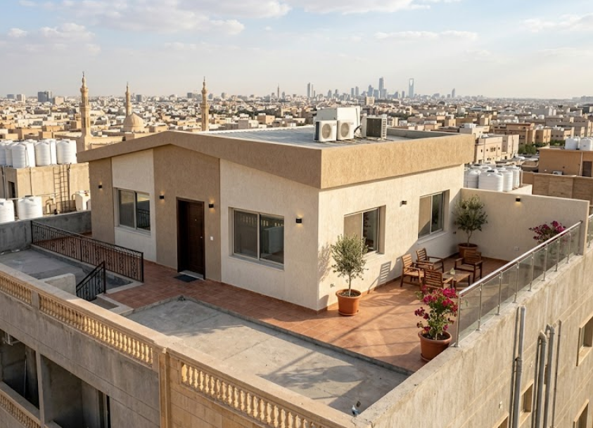 مقاول بناء ملحق في السطح الرياض